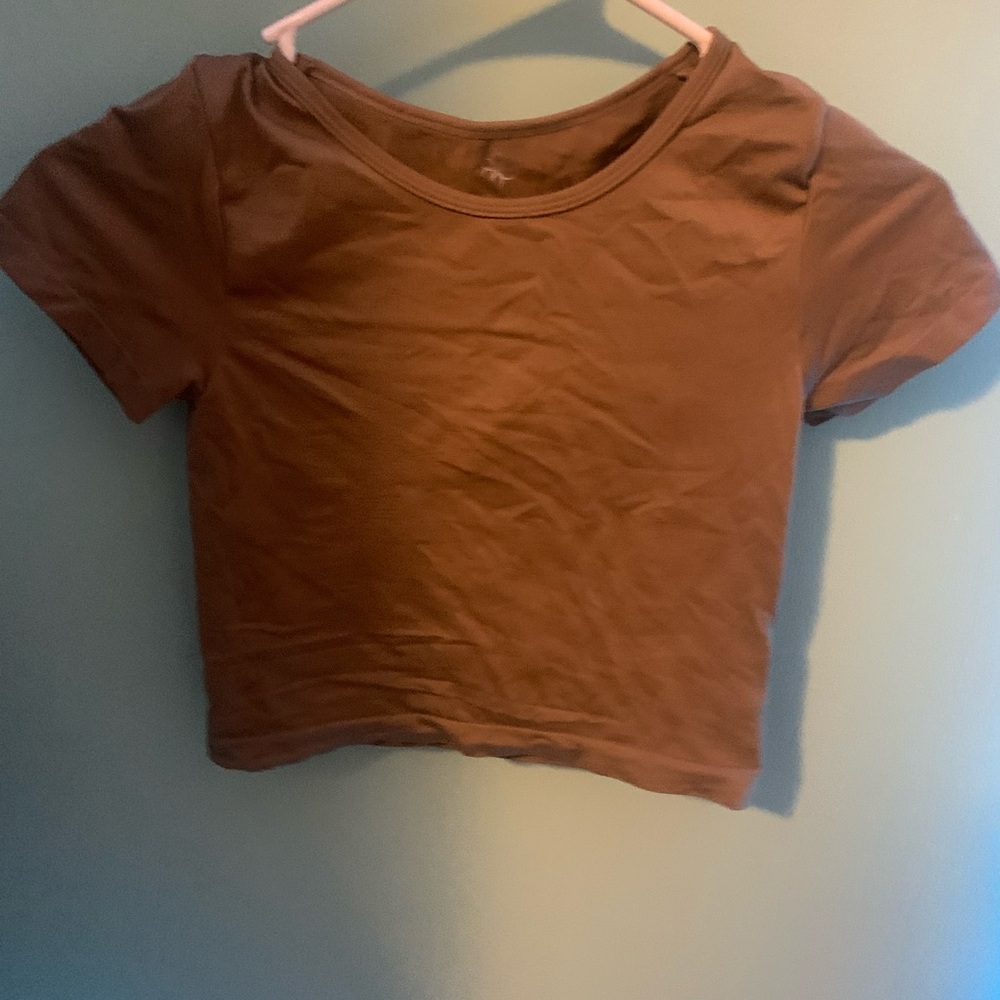 Brown crop top